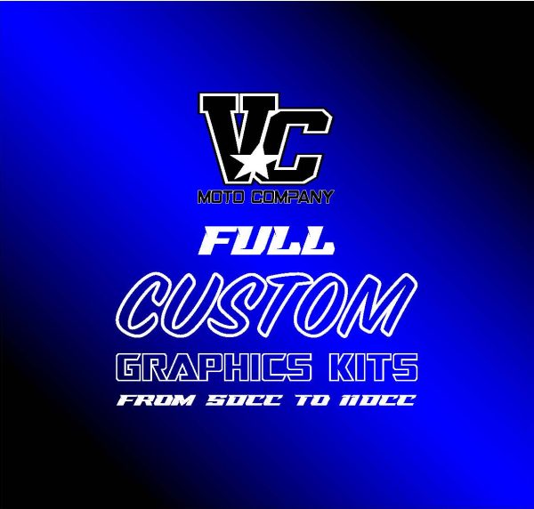 FULL CUSTOM DESIGN MX GRAPHICS KITS 50cc to 110cc