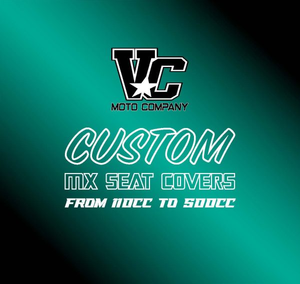 VC MOTO CUSTOM MX SEAT COVER          (FROM 110cc TO 500cc)